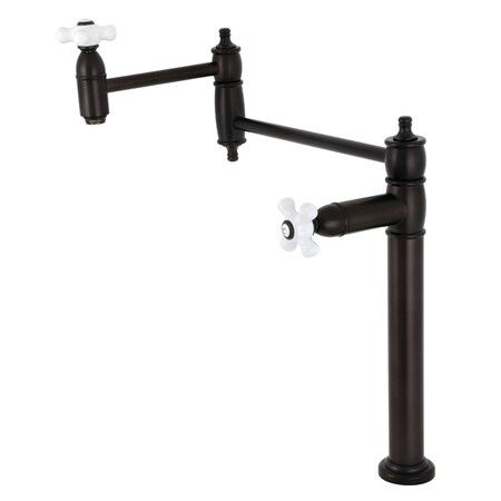 Kingston Brass Deck Mount Pot Filler, Oil Rubbed Bronze KS3705PX